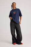 Half Half Heavyweight Box Fit Graphic Tshirt, HH MIDNIGHT BLUE/HALF HALF TROUBLEMAKER - alternate image 6