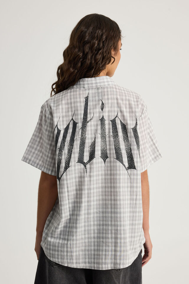 Notion X Smolbrat Slim Button Up Shirt, LCN GANNE ART X NOTION CHECK