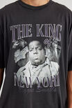 Oversized Music Merch T Shirt, LCN MT WASHED BLACK/BIGGIE KING - alternate image 4