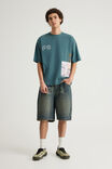 Notion Vintage Graphic Tshirt, NTN WASHED MYSTIC TEAL/BLURRED FUTURES - alternate image 2