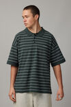 Oversized Polo, IVY GREEN STRIPE - alternate image 1