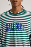 Open Gallery Cropped Long Sleeve Tshirt, OG PINE STRIPE/WOODMARK STARS - alternate image 5