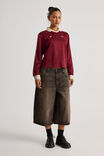 Notion Long Sleeve Fitted Sports Jersey, CHERRY LACQUER/NOTION - alternate image 2