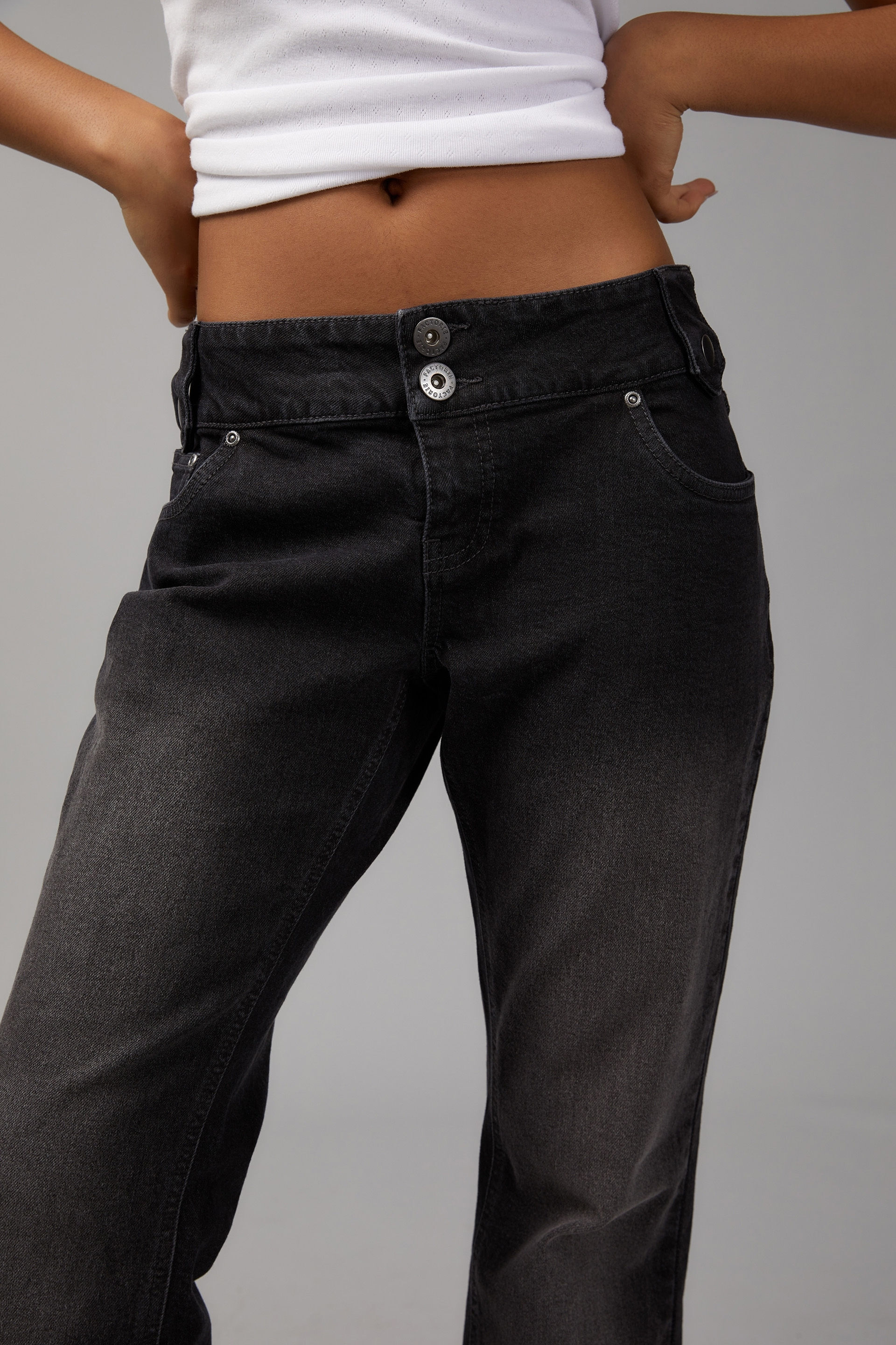 Low rise discount kick flare jeans