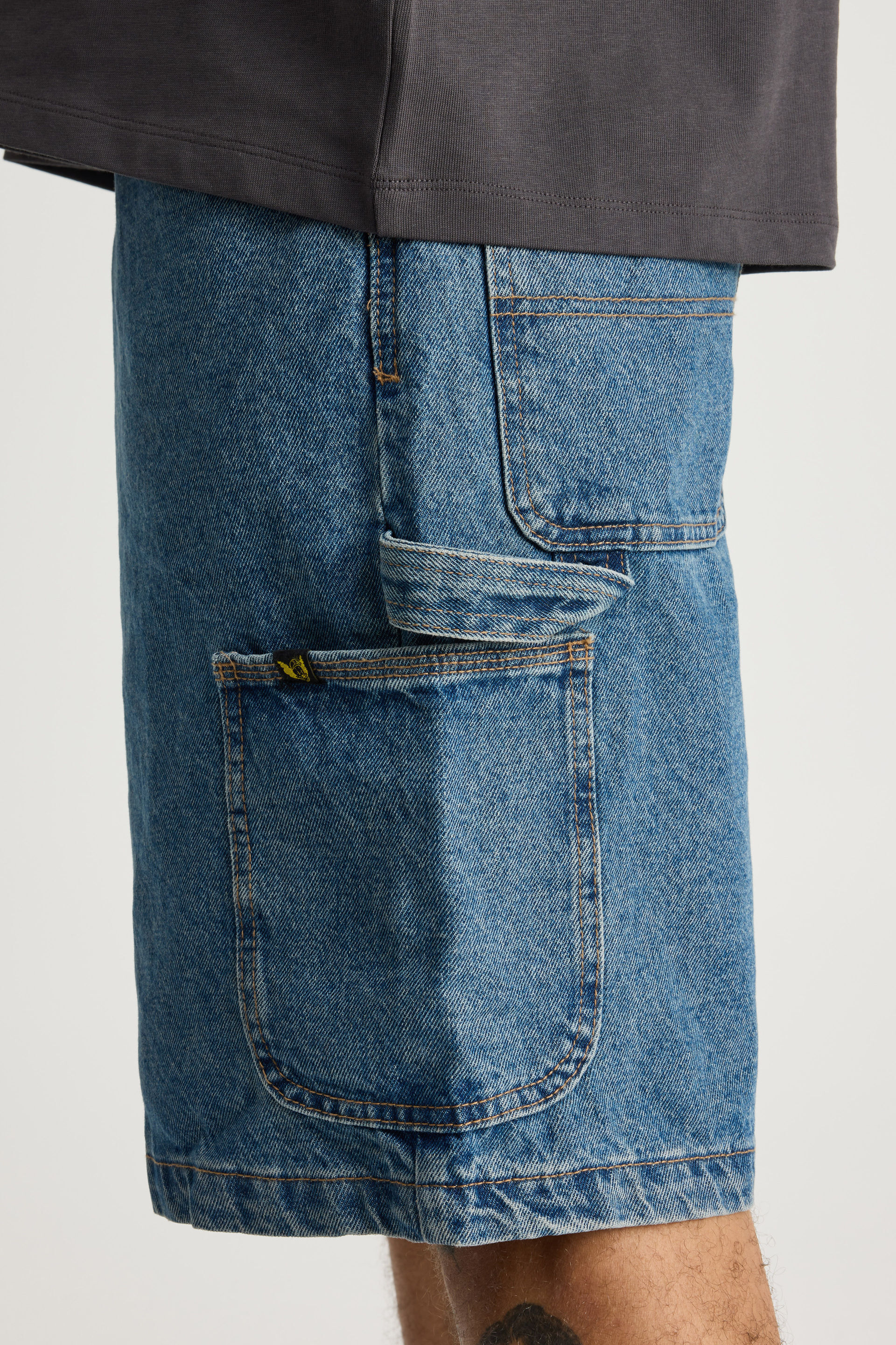 【希少】geeks BAGGY PAINTER DENIM SHORTS Half Half Painter Baggy Denim Short