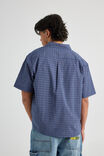 Half Half Short Sleeve Shirt, INK BLUE CHECK - alternate image 3
