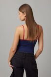 Freya Contrast Bind Cami, RED/NAVY - alternate image 3