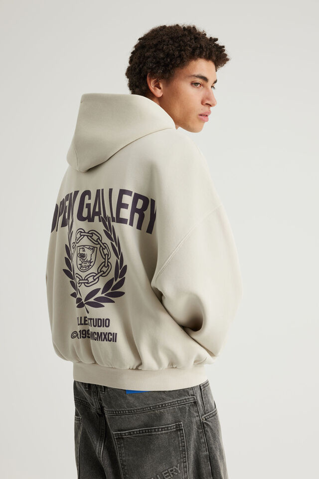 Open Gallery Hoodie, OG WASHED PEBBLE / GALLERY STUDIO