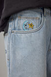Half Half Painter Baggy Denim Short, DAY BLUE - example image 6