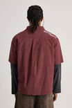 Half Half Short Sleeve Shirt, HH RED GREY/MICRO CHECK - alternate image 3