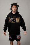 Baggy Basquiat Graphic Hoodie, LCN BSQ BLACK/BASQUIAT VERSVS - alternate image 1