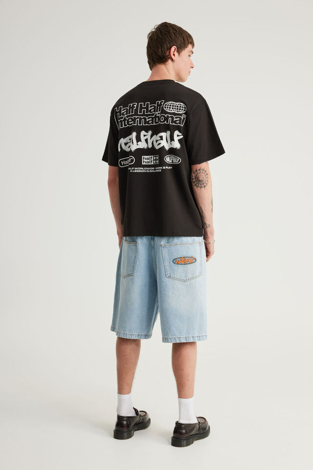 Half Half Classico Denim Short, CLEAN BLEACH