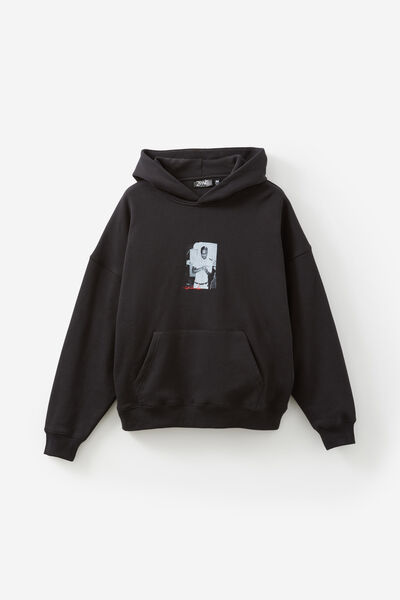 Music Merch Hoodie, LCN BRA BLACK/TUPAC SIGNATURE PHOTO