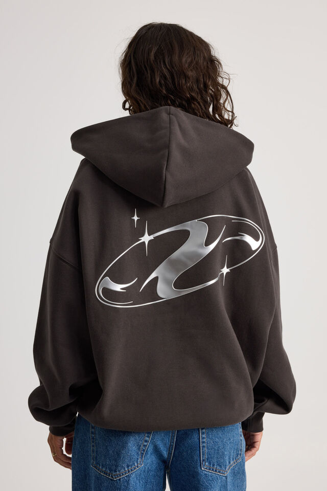 Harley Slouchy Hoodie, PHANTOM/Y2K SWIRL