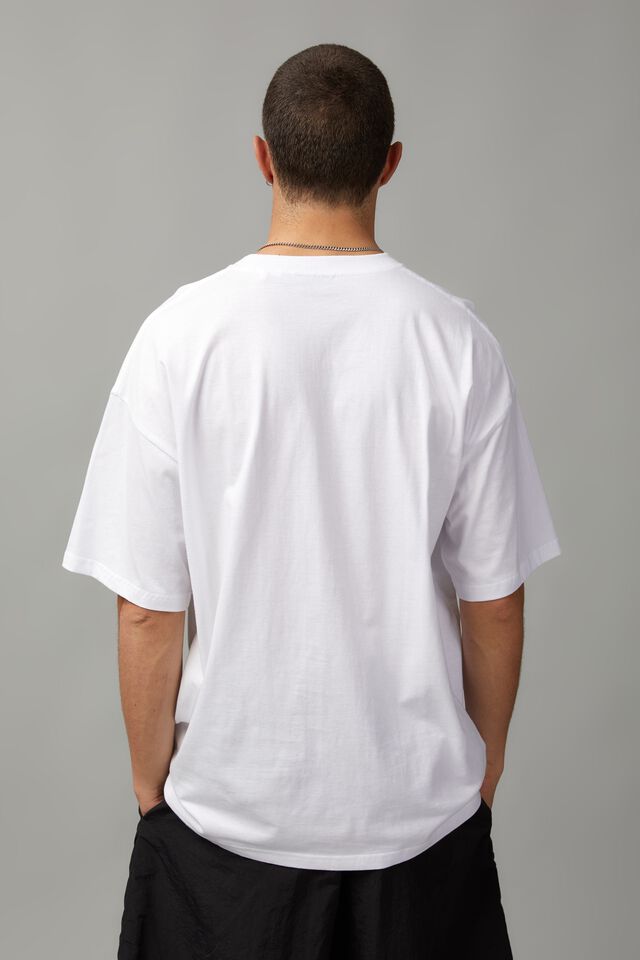 Oversized Music Merch T Shirt, LCN MT WHITE/BIGGIE MEMORY