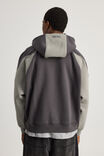 Half Half Hoodie, HH SLATE/OIL SLICK PANEL - alternate image 3