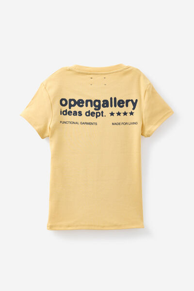 Fitted Graphic Tee, SAFFRON/OPEN GALLERY IDEAS DEPT