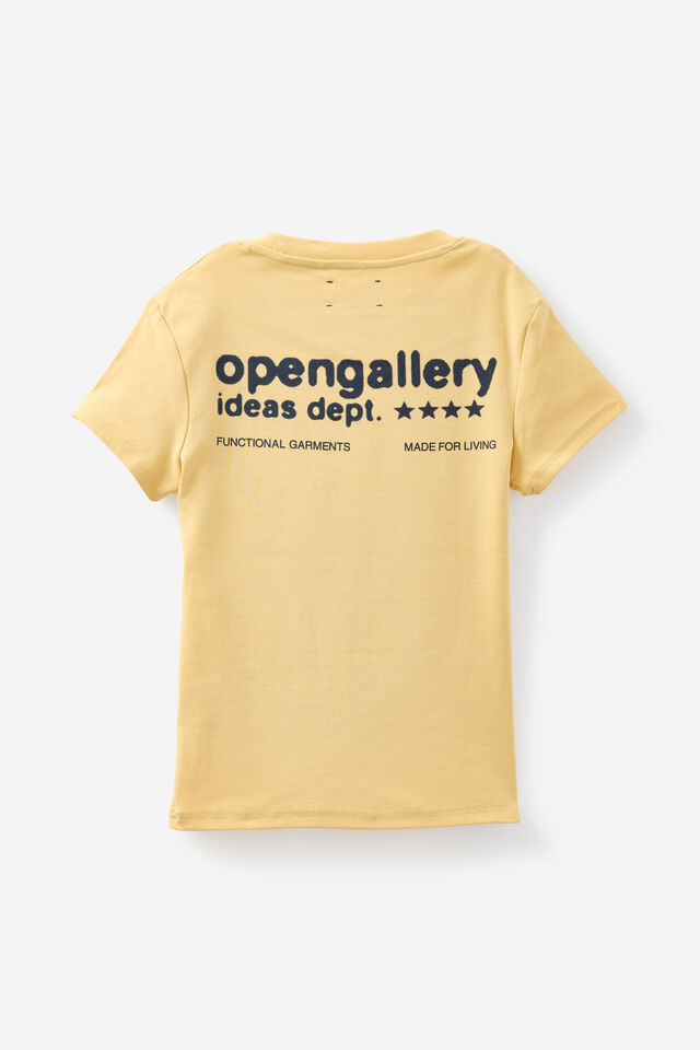 Fitted Graphic Tee, SAFFRON/OPEN GALLERY IDEAS DEPT