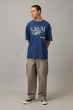 Oversized Music Merch T Shirt, LCN MT WASHED NAVY/NIRVANA - alternate image 2