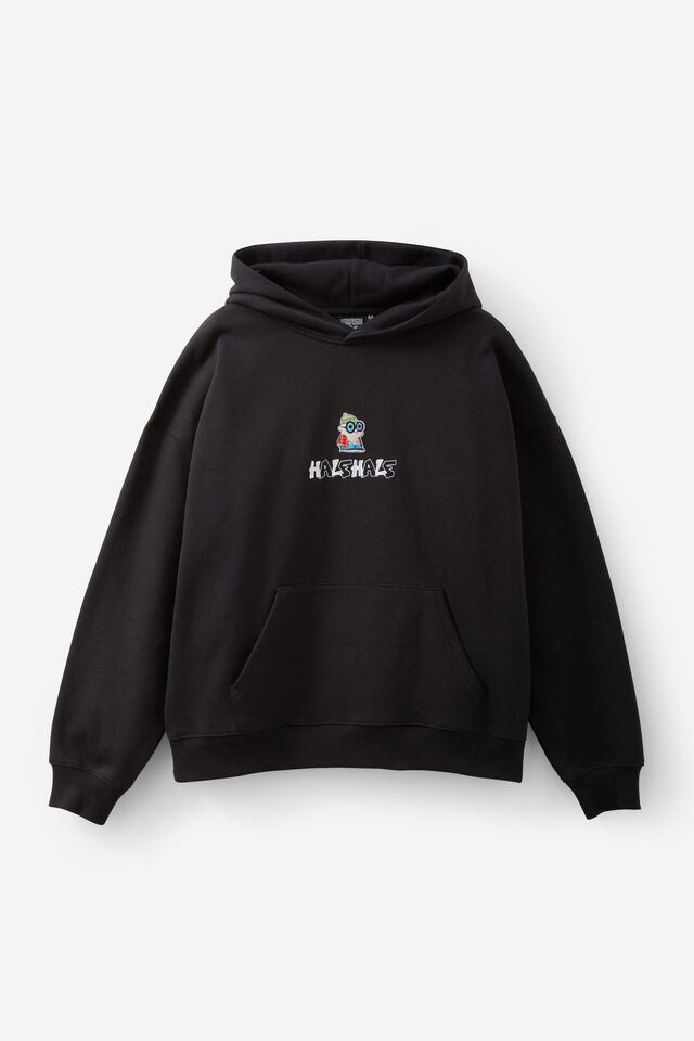 Cartoon Network X Half Half Hoodie, LCN WB BLACK/DEXTER DRIP