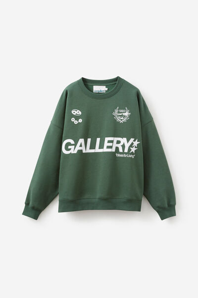 Open Gallery Crew, OG BOTANICAL GREEN/WHITE CREST