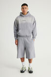 Baggy Track Short, NTN WASHED CONCRETE/SCRIPT - example image 2