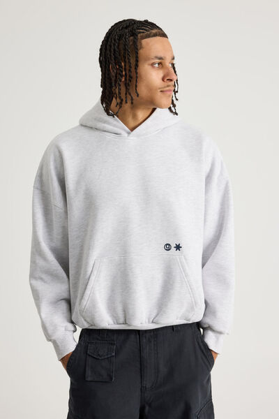 Open Gallery Hoodie, OG SILVER MARLE/REVERSE