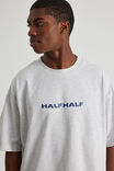 Half Half Heavyweight Box Fit Graphic Tshirt, HH SILVER MARLE/CONTRABAND COLLAGE - alternate image 4