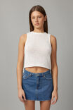 Ivy Knit Tank, WHITE - alternate image 1