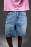 Half Half Classico Denim Short, DISTRESSED CLASSIC INDIGO - alternate image 4