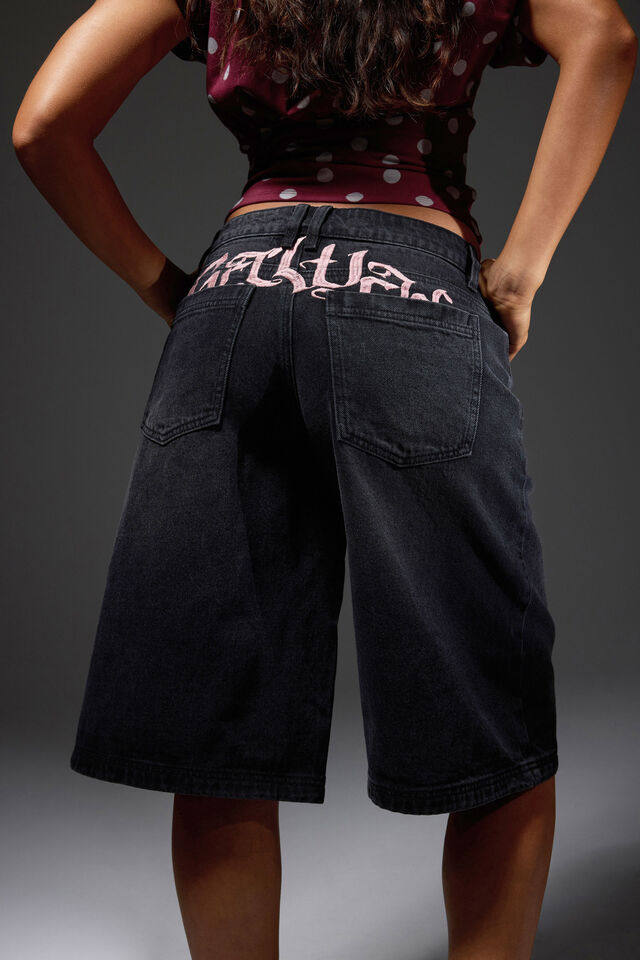 Mega Baggy Jort, MIDNIGHT BLACK_GRL WRLD