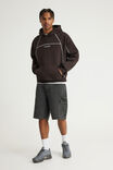 Half Half Cargo Denim Short, BLACK IRON - example image 2