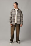 Washed Lightweight Check Shirt, WASHED GREY BLACK CHECK - alternate image 2