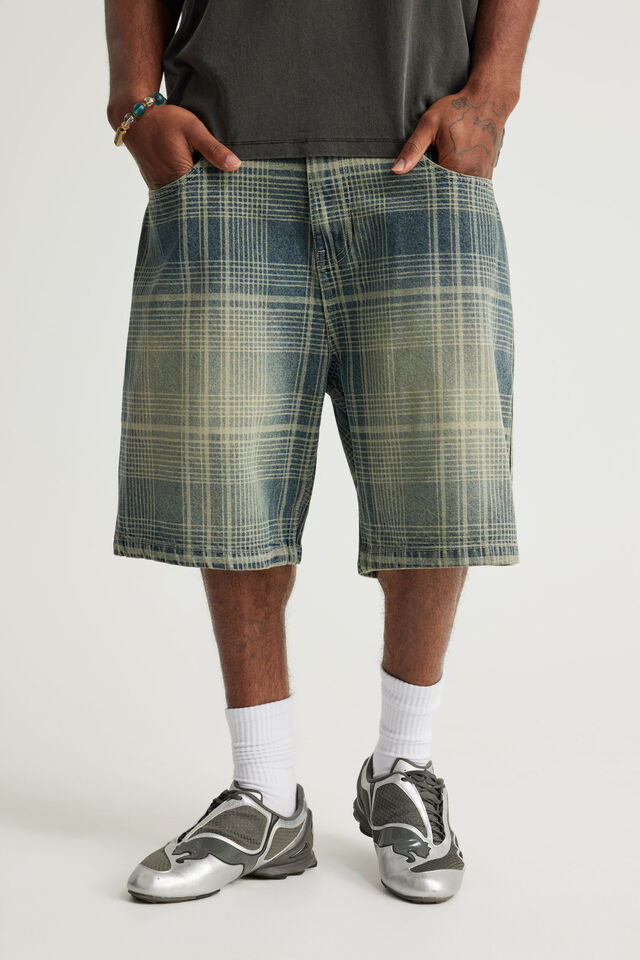 Notion Relaxed Baggy Denim Short, UNDERGROUND CHECK