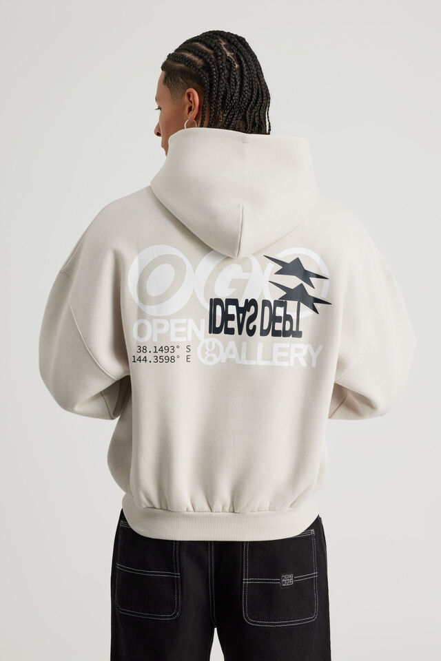 Open Gallery Hoodie, OG PEBBLE/GALLERY STAR