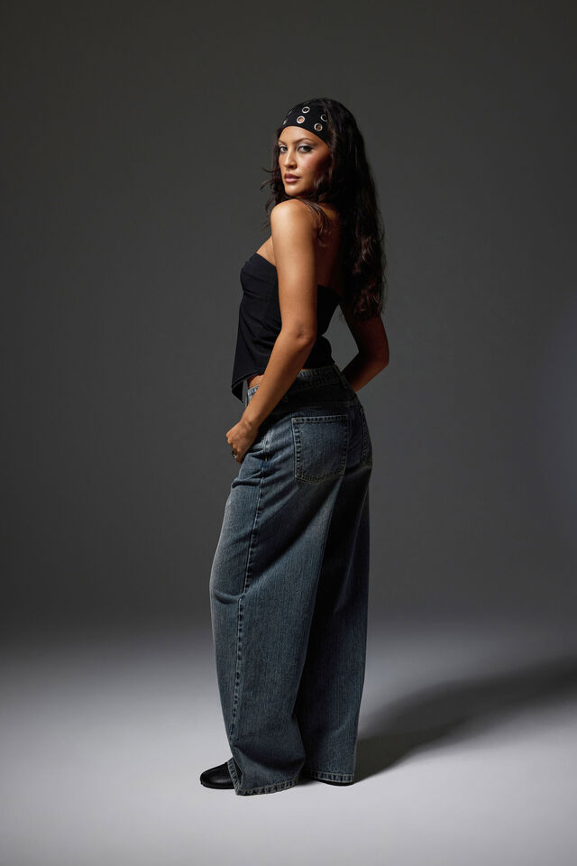 Mid Rise Baggy Jean, SUNSET INDIGO