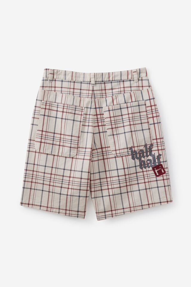 Half Half El Grande Denim Short, PRINTED CHECK