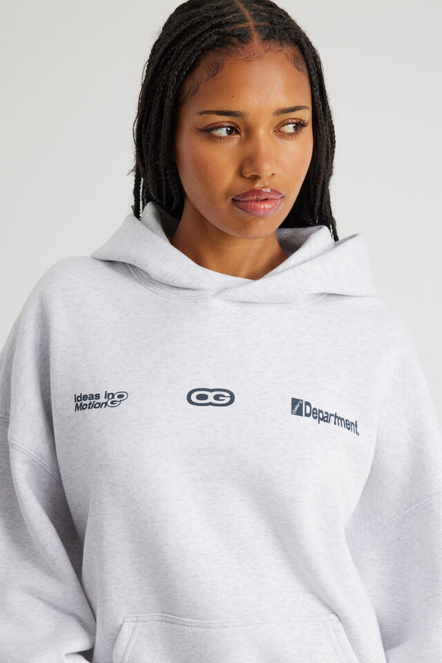 Open Gallery Hoodie, OG SILVER MARLE/RESILIENCE
