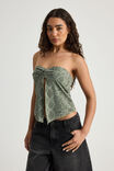 Knot Front Split Bandeau, SNAKE SKIN - alternate image 1