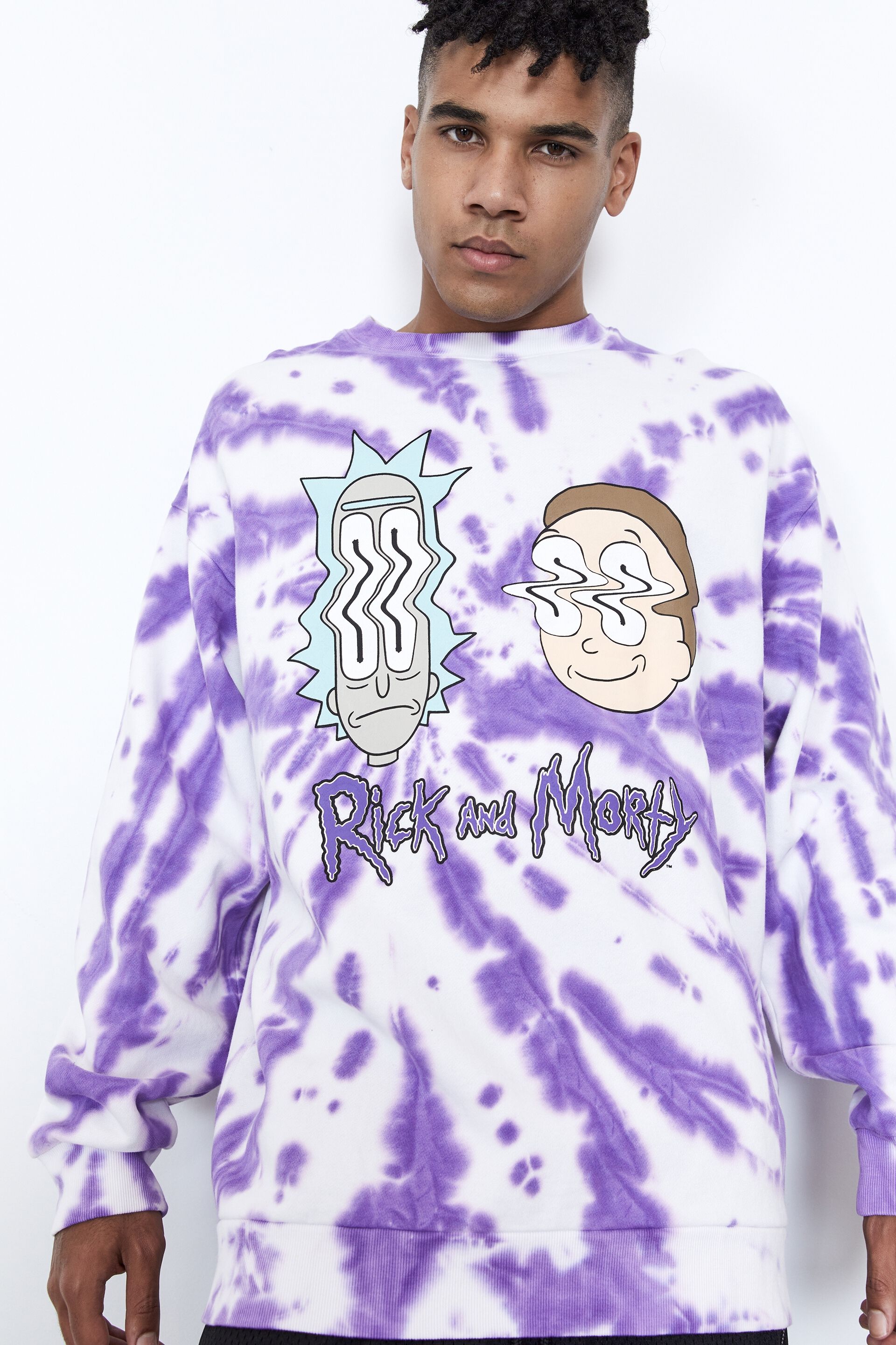Rick and morty top tie dye sweatshirt