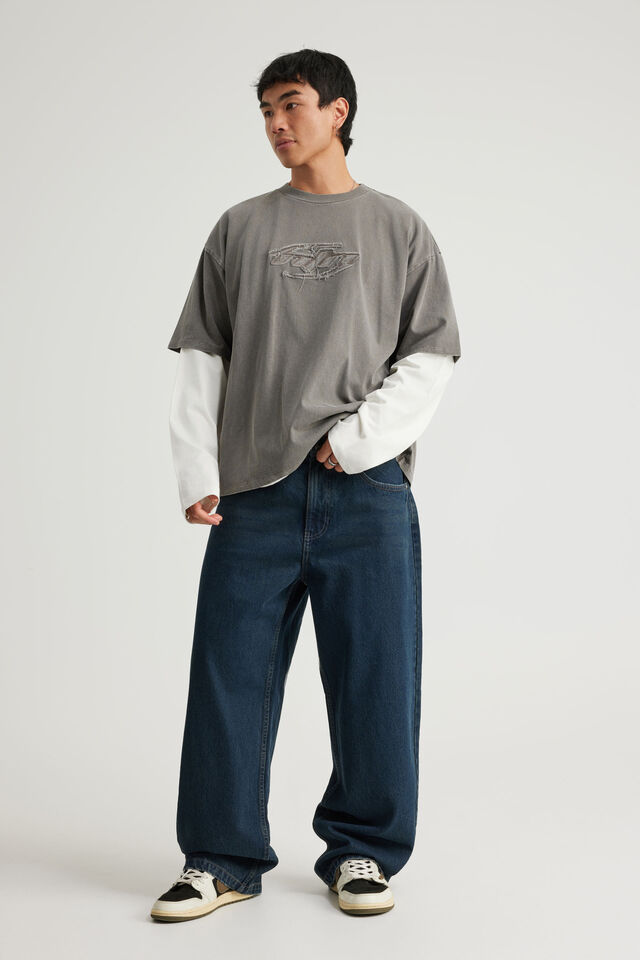 Half Half Classico Baggy Jean, WORKSHOP BLUE