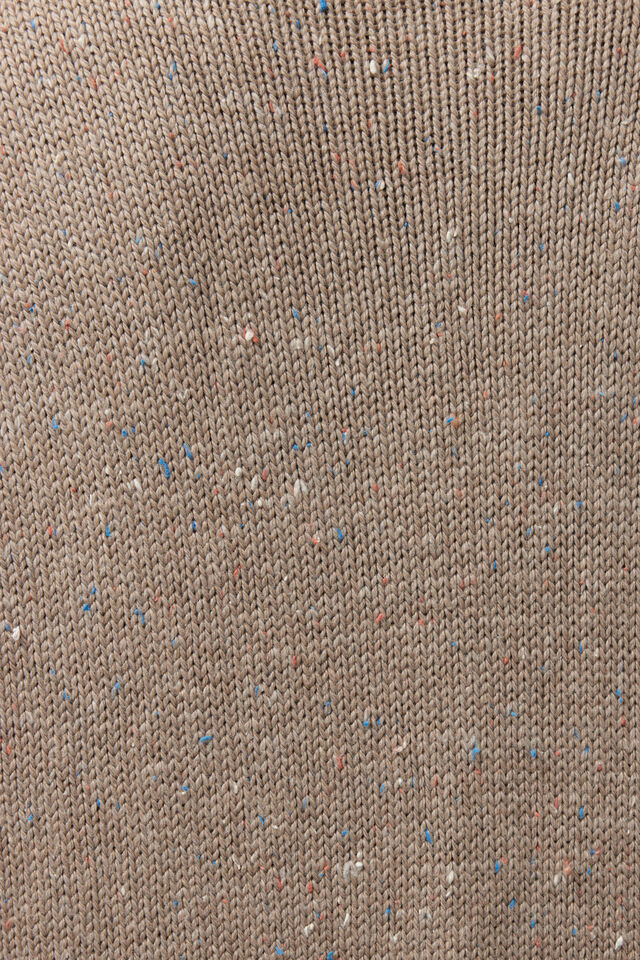 Boxy Textured Crew Knit, STONE/NEP TEXTURE