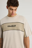 Half Half Box Fit Panelled Graphic Tshirt, HH PEBBLE/SUNBLEACHED KHAKI HALF HALF ELITE - alternate image 4