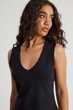V Neck Tank, BLACK - alternate image 4