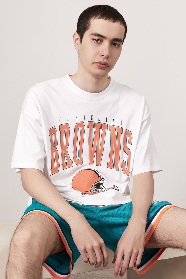 Oversized Nfl T Shirt, LCN NFL WHITE/CLEVELAND BROWNS