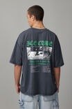 Box Fit Music Merch T Shirt, LCN MT WASHED SLATE/ICE CUBE EDITORIAL - alternate image 1