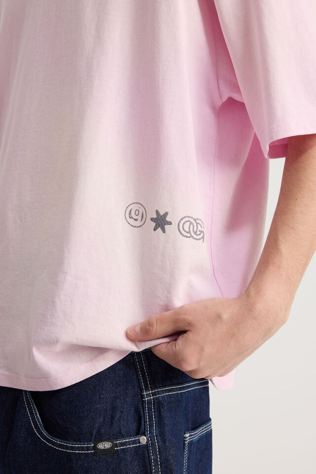 Open Gallery Box Fit Tshirt, OG WASHED ICE PINK/IDEAS DEPT