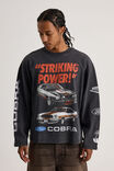 Ford Long Sleeve Tshirt, LCN FOR WASHED BLACK/COBRA ALL OVER - alternate image 3
