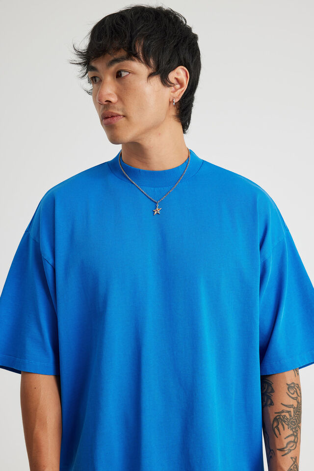 Authentics Heavy Weight Box Fit Tshirt, WASHED MADRID BLUE