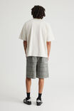 Half Half Painter Baggy Denim Short, GREY PRINTED CHECK - alternate image 3